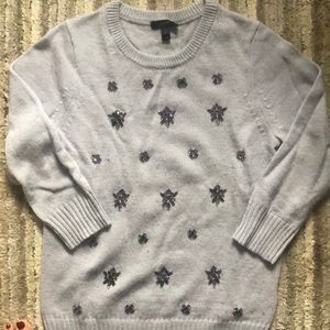 J. Crew bejeweled sweater. Great condition.